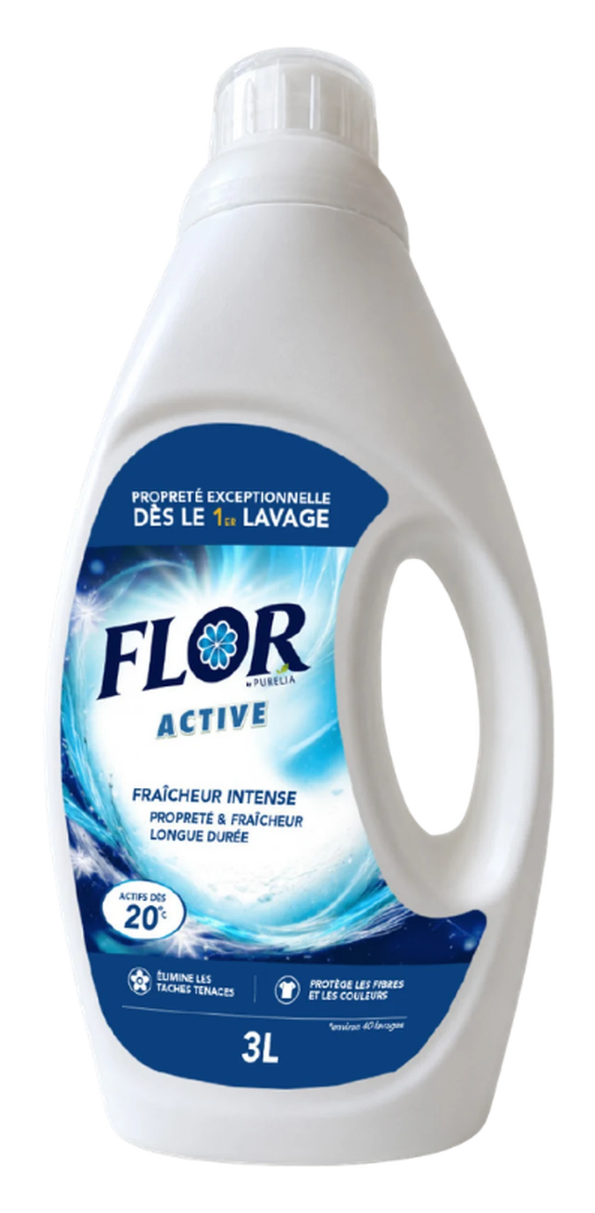 Flor Lessive Active Bleu